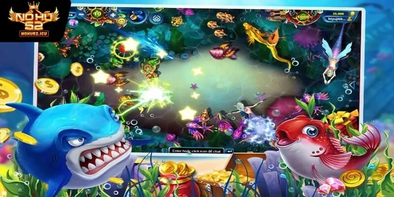 Bắn cá là một trong những trò chơi hấp dẫn nhất tại NOHU52